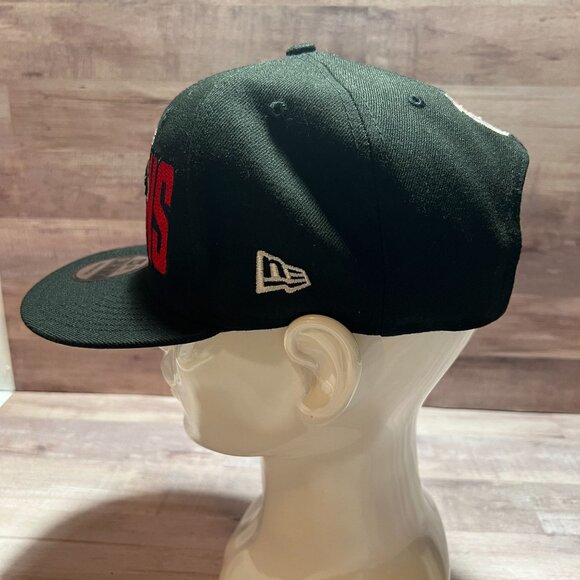 Atlanta Falcons New Era 9Fifty Snapback Black Cap Adjustable Hat 100% Polyester - Picture 6 of 15